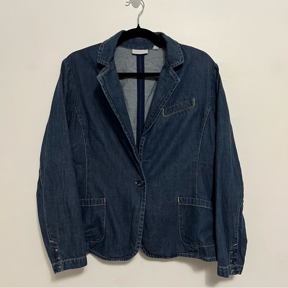 Make an Offer! New York & Company Denim Blazer - Dark Blue